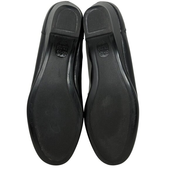 SAS Womens Easier Black Leather Dress Career Work Slip On Low‎ Heel 10N - Picture 9 of 10
